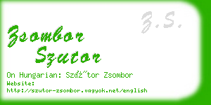 zsombor szutor business card